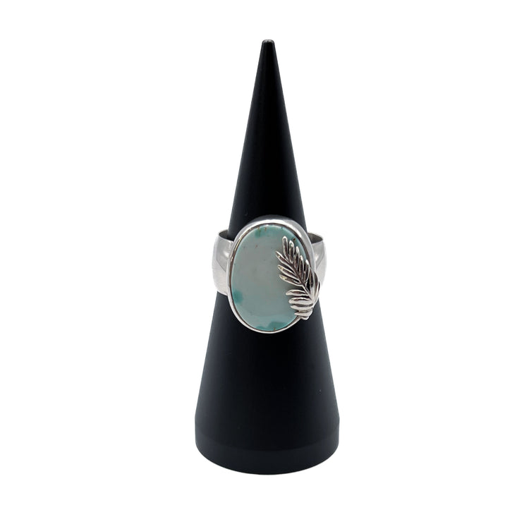 Turquoise Feather Overlay Ring