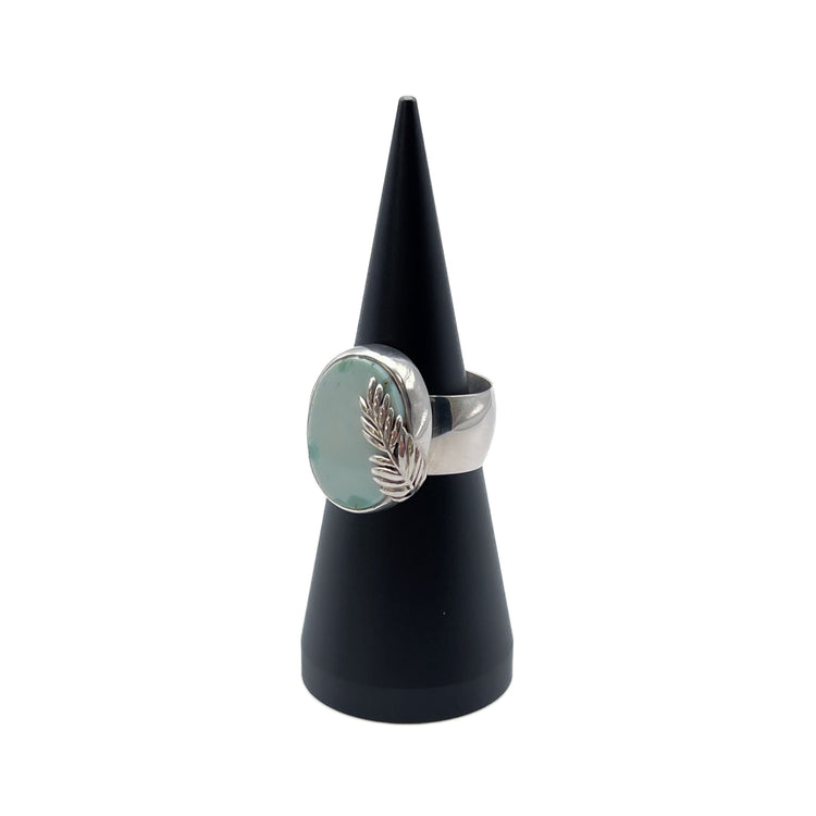 Turquoise Feather Overlay Ring