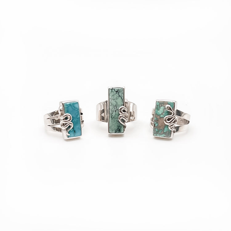 Turquoise Serpent Overlay Ring I