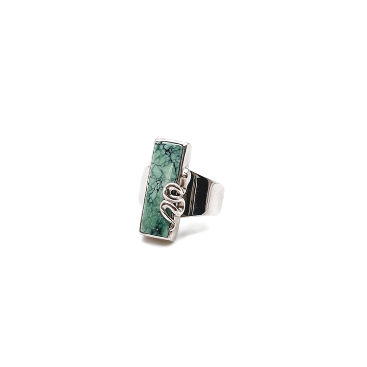 Turquoise Serpent Overlay Ring III