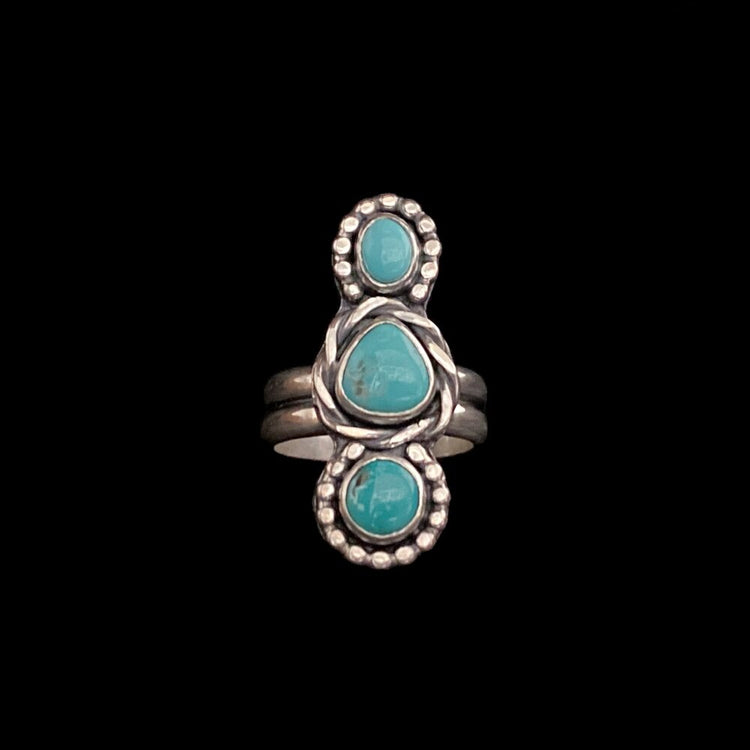 TRIPLE FOX TURQUOISE RING