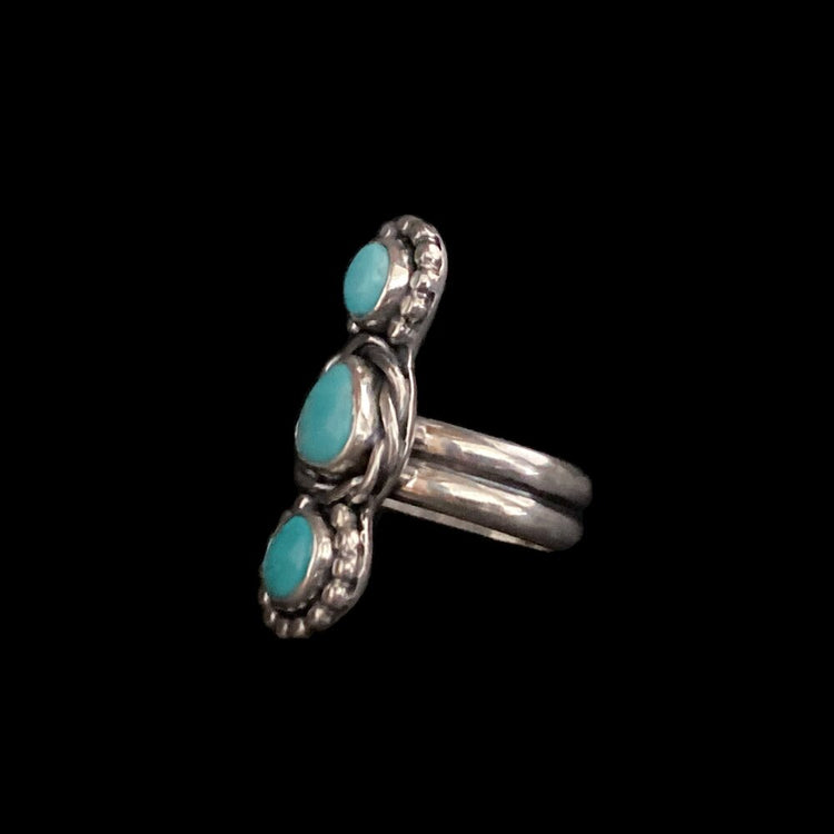 TRIPLE FOX TURQUOISE RING