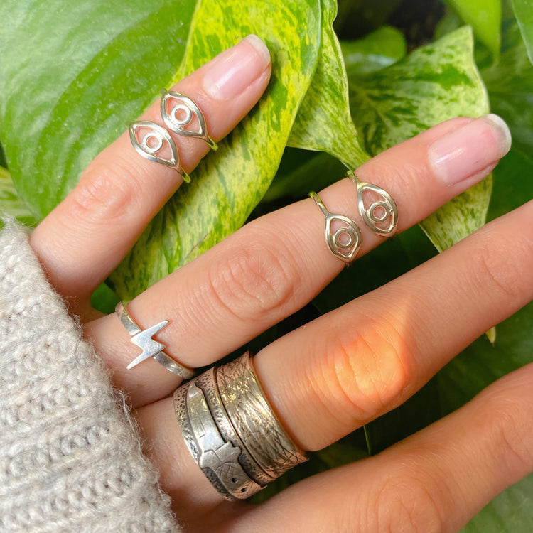 Evil Eye Midi Ring