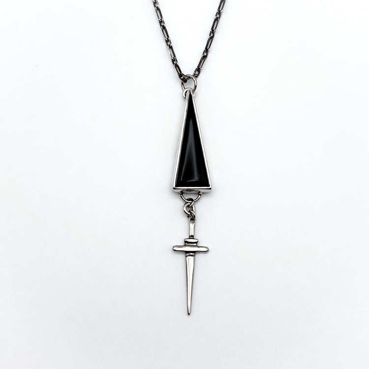 Medium Dagger Onyx Necklace