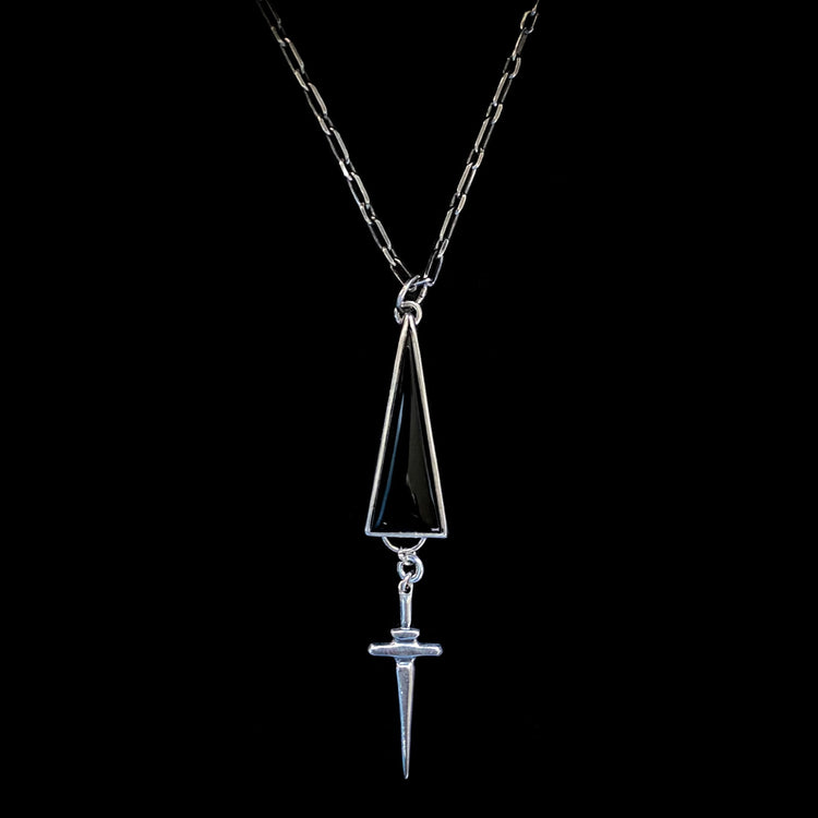 Medium Dagger Onyx Necklace