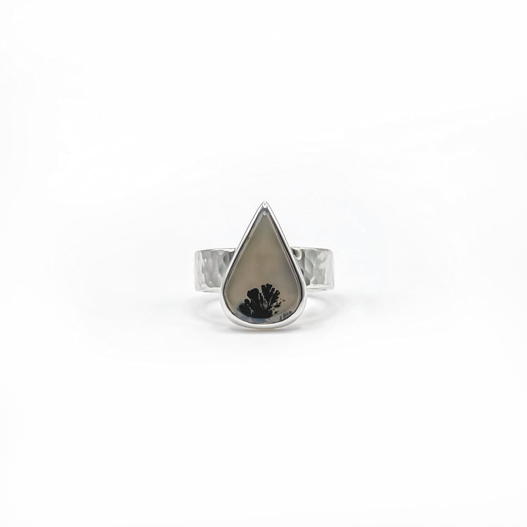 Dendritic Agate Ring V - Size 8.5