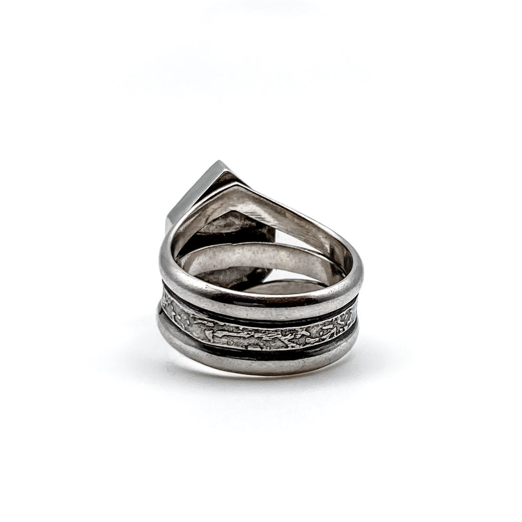 Hexagon Onyx Ring - Size 7.5
