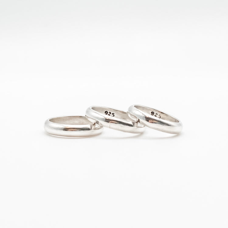 High Polish Band Midi Ring