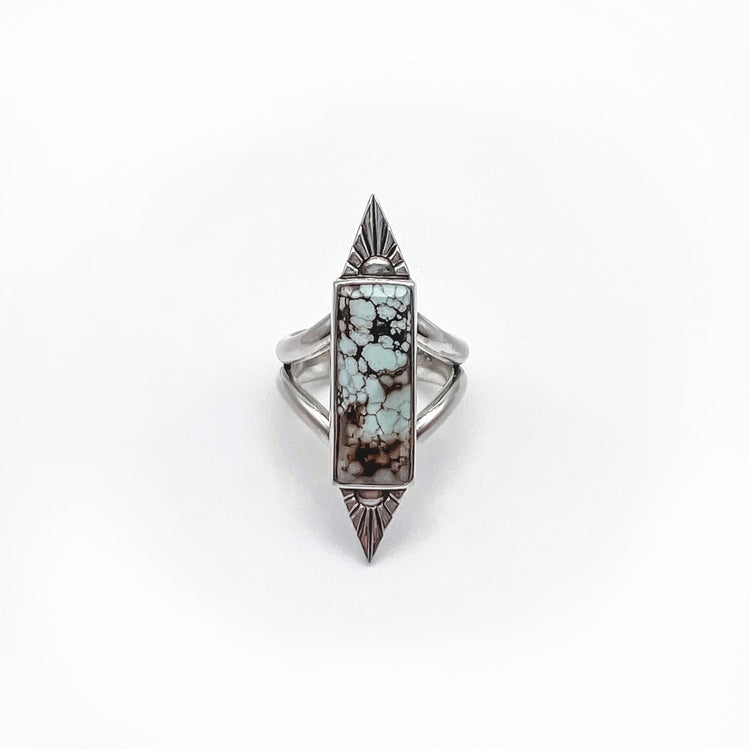 Rising Sun Turquoise Bar Ring IV