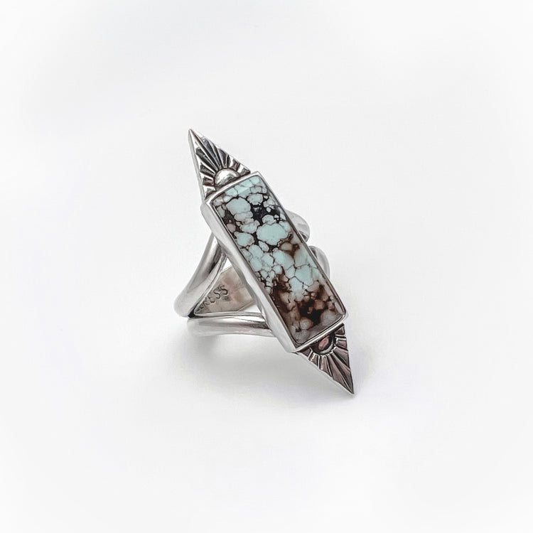 Rising Sun Turquoise Bar Ring IV