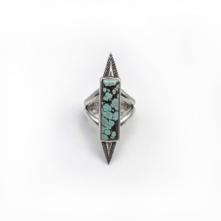 Rising Sun Turquoise Bar Ring III