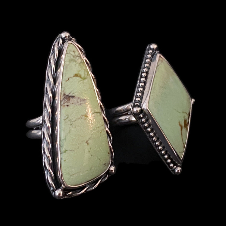 LEMON CHRYSOPRASE STATEMENT RING II
