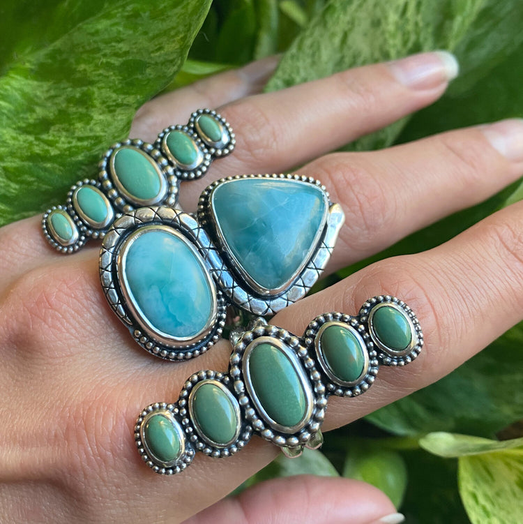 5-STONE FOX TURQUOISE RING II