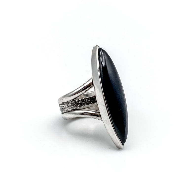 Marquise Onyx Ring - Size 7.25