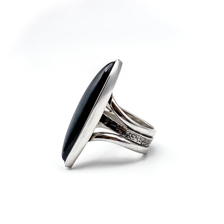 Marquise Onyx Ring - Size 7.25