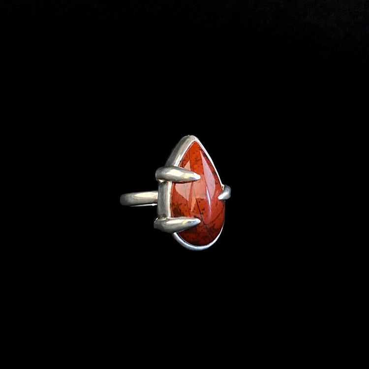 CAVE CREEK POPPY JASPER FANG RING