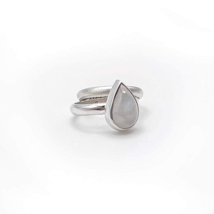 Rainbow Moonstone Stacker Rings