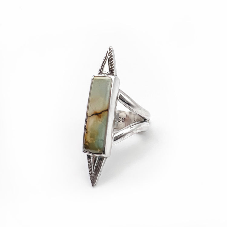 Rising Sun Turquoise Bar Ring II