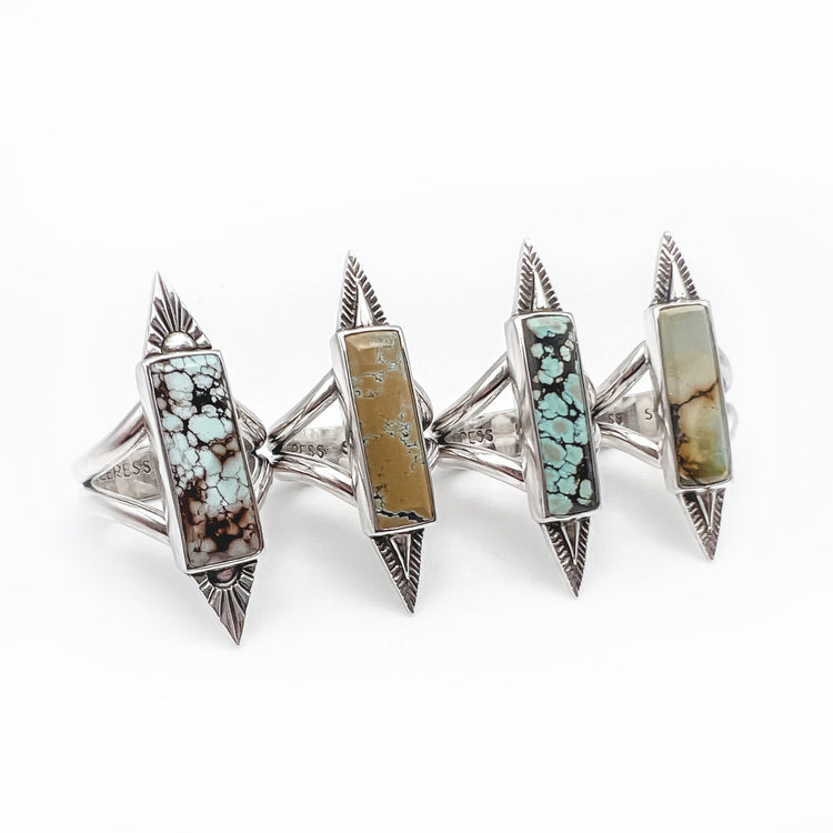Rising Sun Turquoise Bar Ring II
