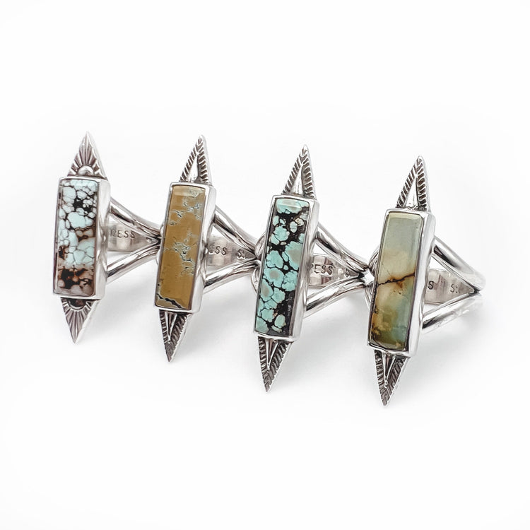 Rising Sun Turquoise Bar Ring II