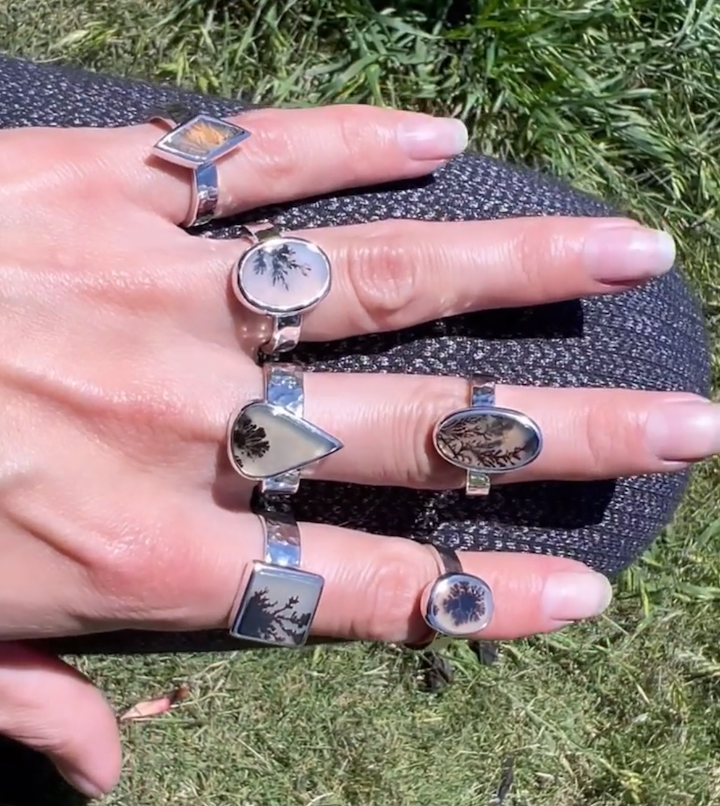 Dendritic Agate Ring VI - Size 9