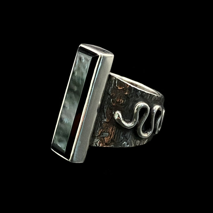 Serpent Onyx Ring - Size 6.75