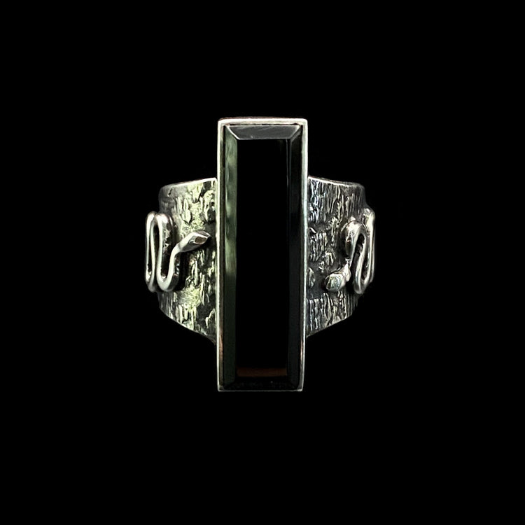 Serpent Onyx Ring - Size 8.25