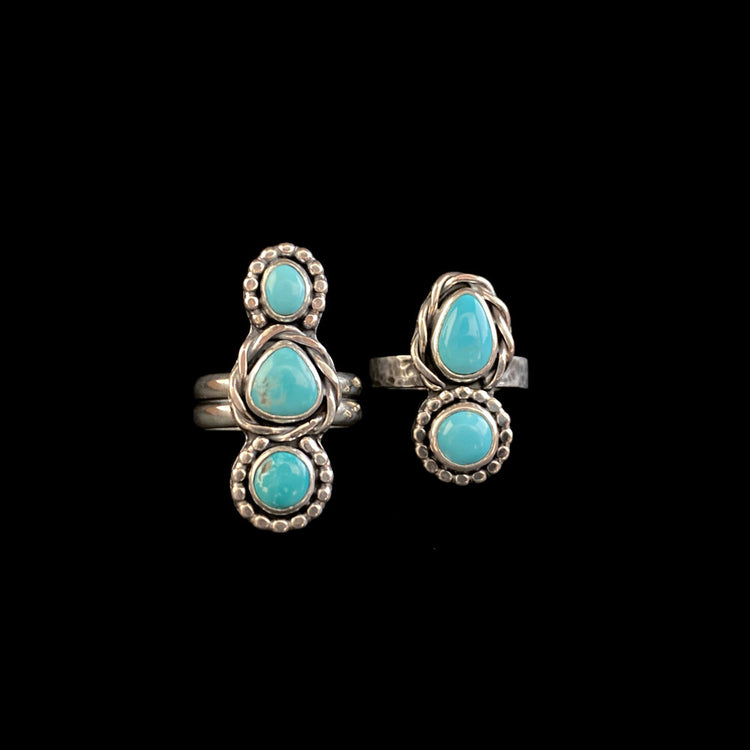 TRIPLE FOX TURQUOISE RING