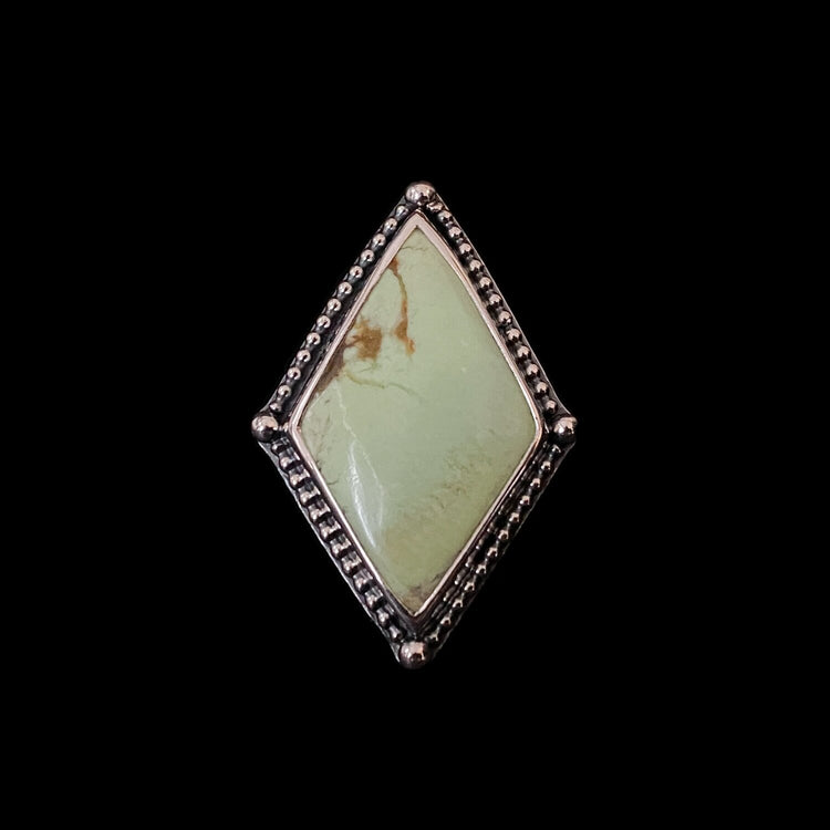 LEMON CHRYSOPRASE STATEMENT RING II